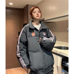 冬装新 港风织带棉服 刺绣logo棉衣休闲加厚外套男女 G1105 P118图片