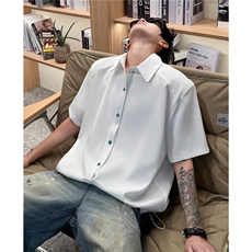 夏季垫肩UPF50+防晒衣短袖冰丝凉感衬衫薄男装外套防晒服S425特40，男装防晒衣，电商A233-1