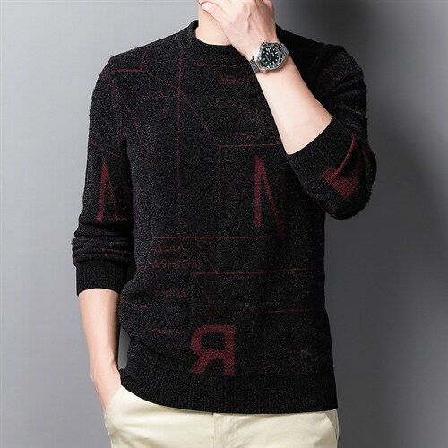 BJY08173冬季新款男士圆领加厚毛衣针织打底衫男装保暖P78，男装针织衫/毛衣，电商B360