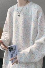 WY10156-特批40控78新款圆领简约套头宽松大码卫衣糯米衣服男，男装卫衣，电商A059
