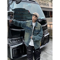 牛仔外套男女士韩版潮流高街帅宽松202秋冬ins新款外套W6213-P65，男装工装外套，星座412-3