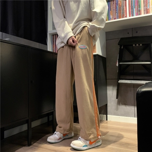 高品质灯芯绒休闲裤大码宽松长裤模特图B299-X5556-P45-限58