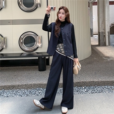 已出大货！25年时尚休闲上衣马甲长裤三件套2C212-G169-P185-K278，女装套装/套裙，2C212