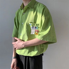 短袖衬衫春款男港风潮流C184P28，男装衬衫，星座1116-2