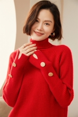 欧货坑条堆堆领山羊绒衫女秋冬新款长袖套头毛衣针织百搭打底衫，女装羊绒衫，澳冬特羊绒