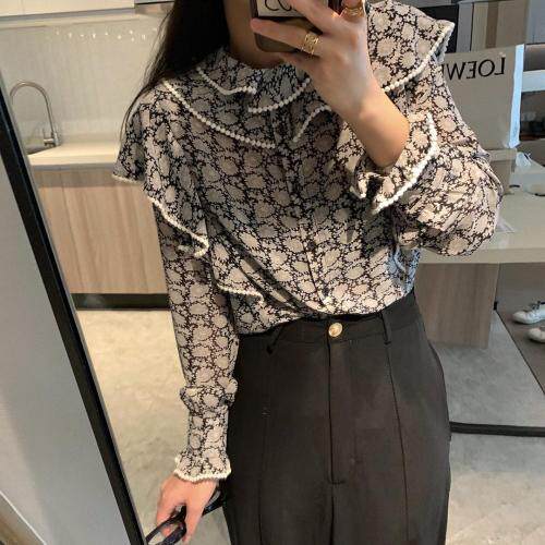 87315复古碎花衬衫，女装衬衫，XTZ style