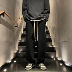 春季卫裤男直筒垂感百搭宽松条纹休闲裤高街运动裤男CK111P38，男装休闲裤，星座410-2