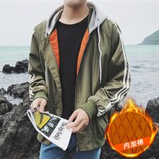 【】A003-927G-P65男士连帽休闲加绒夹克外套1济州岛，男装夹克，电商A003