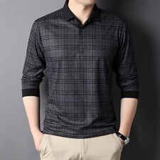 G2971男士2023年春季新款长袖体恤青年翻领POLO衫套头t恤P52图片