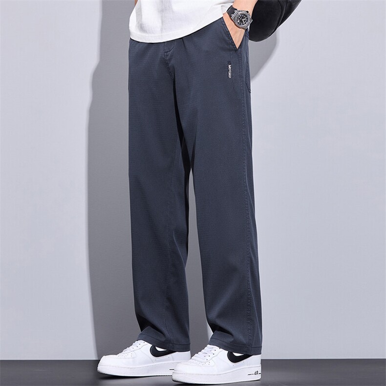 男士商务微阔腿裤时尚潮流男装长裤夏季薄款莱赛尔BK9037-p45现货,男装休闲裤,星座224-1