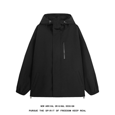 JK101/P65春装新款现货防水冲锋衣外套男纯色潮宽松大码夹克男，男装夹克，电商基地A050