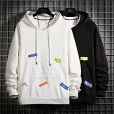 7XL-M2023秋季新款潮牌连帽卫衣男慵懒风加肥加大码长袖控价88，男装卫衣，钱塘717(原712)
