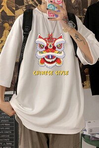 Q11185-P30 春夏季七分袖t恤男大码五分袖男短袖中袖图片