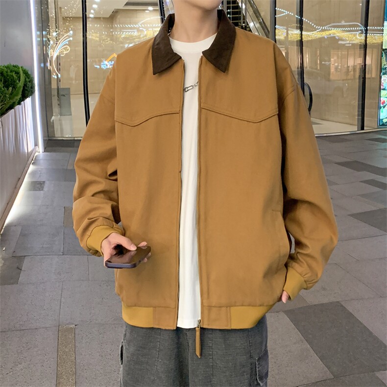 夜景水洗纯棉面料翻领夹克男士休闲外套上衣jk1182特p78,男装夹克,星座309（原A406）