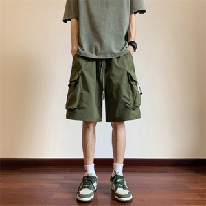 K09-P29夏季宽松型骑兵斜大口袋五分裤图片