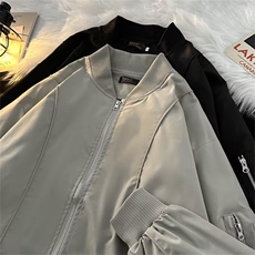 美式复古高街潮牌棒球服外套男女休闲宽松飞行员夹克上衣HJ75-p65，男装夹克，星座1008-1