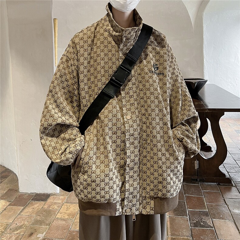 1港风夹克男大皂风大码夹克男女情侣百搭外套男JK8750P95控128，男装夹克，星座226-2