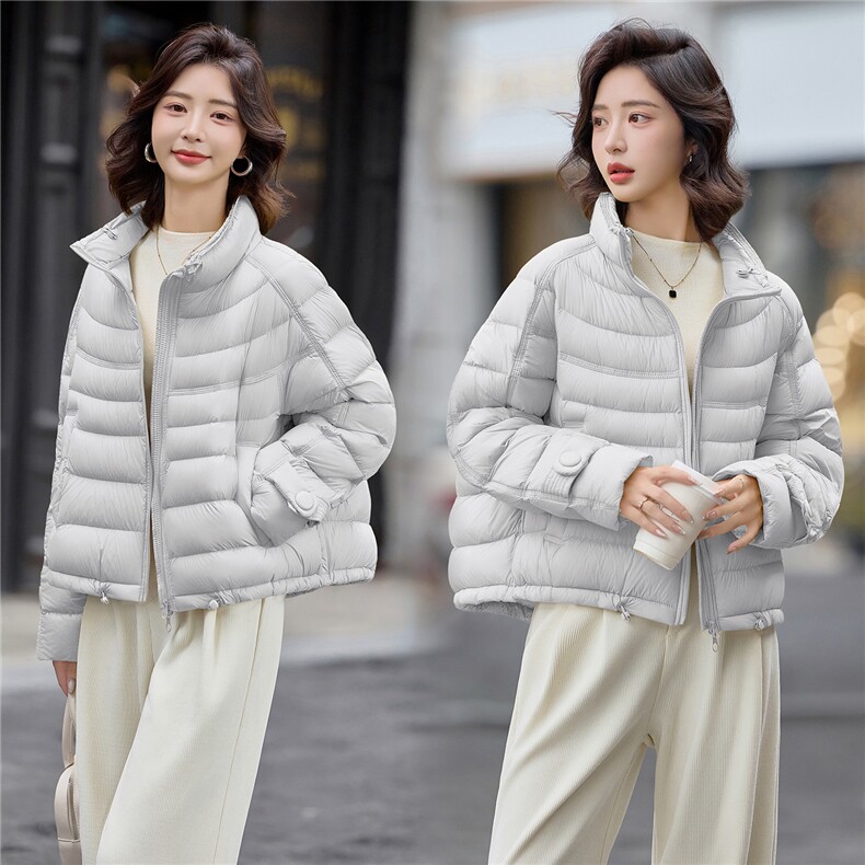 现货2025新款韩版宽松泡芙排骨羽绒服女短款冬季90白鸭绒外套,女装羽绒服,仟媚宠