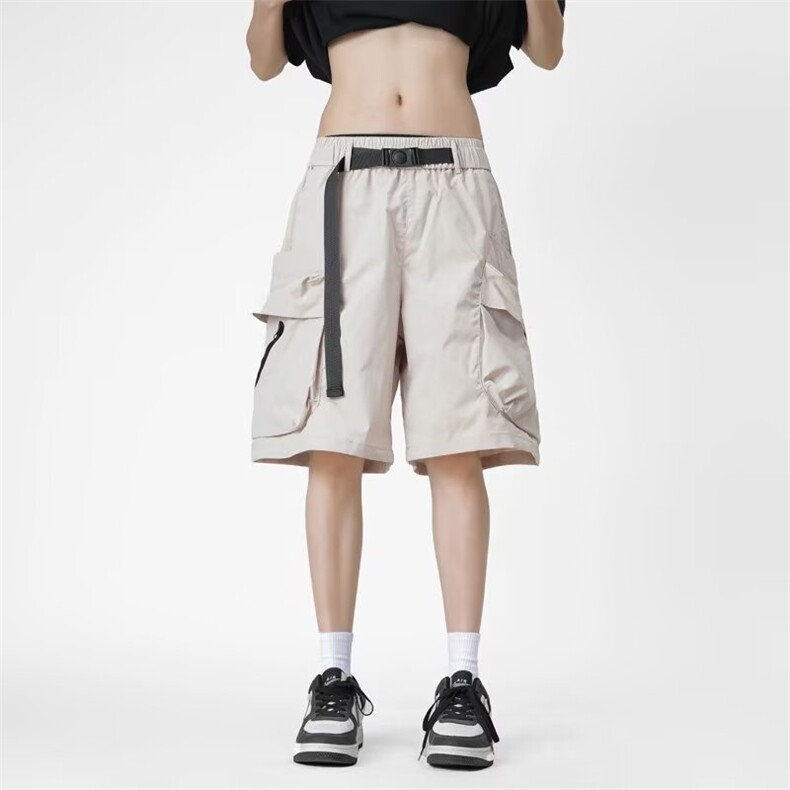 夏季男士短裤五分裤裤子工装宽松直筒潮牌侧袋,男装牛仔裤,四季星座505