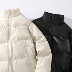 光版二开皮棉衣男加厚立领男士棉服棉袄潮流外套冬季A266-P00-P80，男装棉衣，电商A266