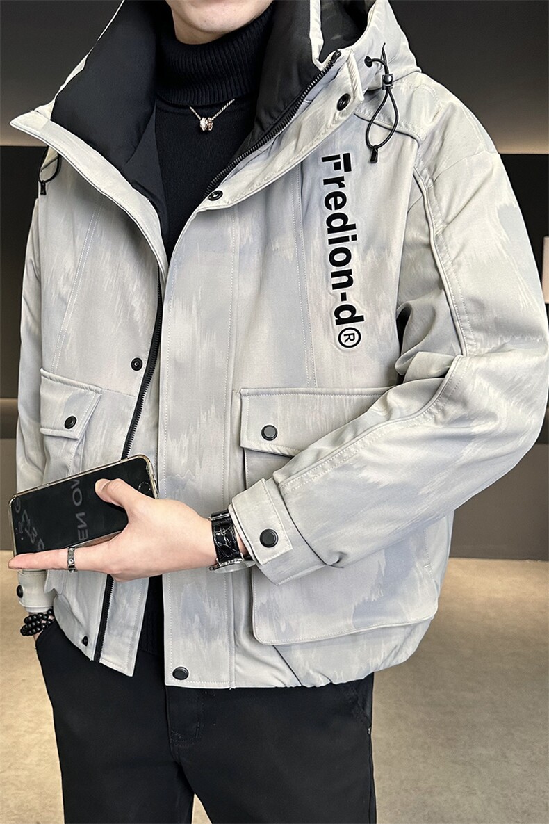标50白鸭绒连帽加厚宽松短款男装羽绒服C317-Y6008-P265,男装羽绒服,电商C317