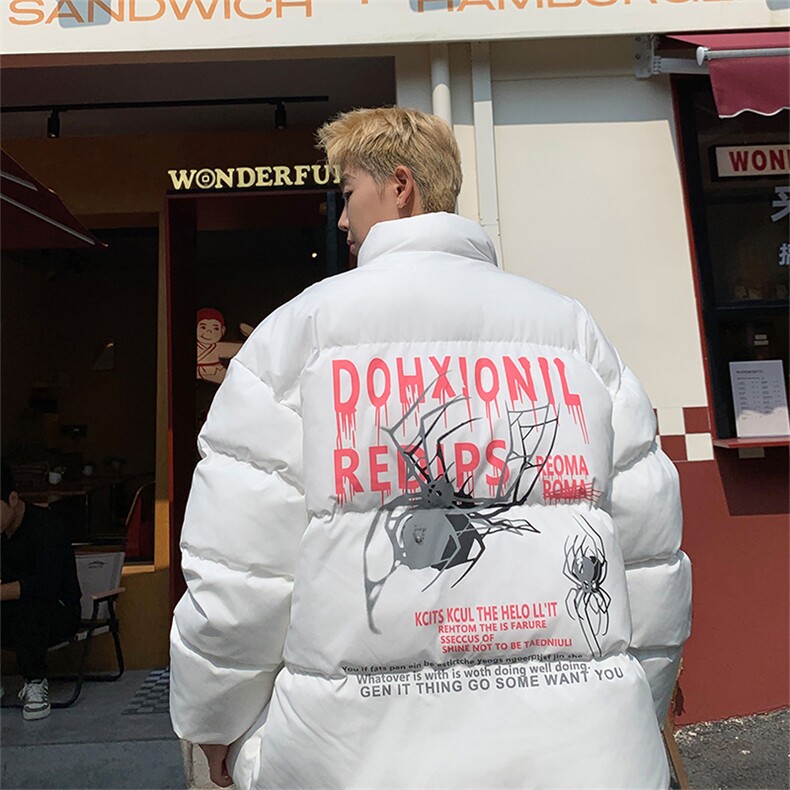 美式潮牌立领皮棉服男短款棉衣外套宽松面包服zx19批60,男装棉衣,星座307A