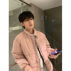 A452-P88立领棉衣棉服冬季纯色百搭宽松保暖厚外套男女同款，男装棉衣，星座911