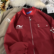 潮流外套男设计感复古棒球服秋季新款情侣潮牌小众夹克1265-P68，男装夹克，星座910-5