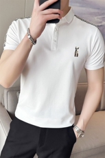 2024新款丝光珠地面料修身翻领短袖POLO衫男PL9303-p55，男装Polo衫，电商D303