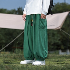 2025秋冬灯芯绒休闲裤男风宽松阔腿裤潮大码灯笼长裤AK13P45，男装休闲裤，星座220-2