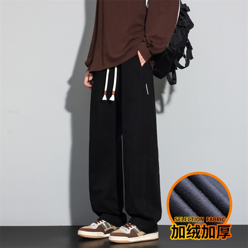 秋冬季纯棉简约男士宽松舒适百搭休闲工装长裤J8030-P45/加绒P55,男装工装外套,星座509