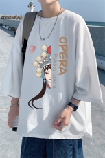 Q11161-P30春夏季七分袖t恤男大码五分袖男短袖中袖，男装T恤，电商A040