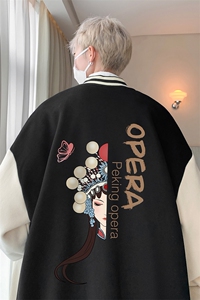 摇粒绒棒球服男大码开衫卫衣男夹克 BF86161-P65图片
