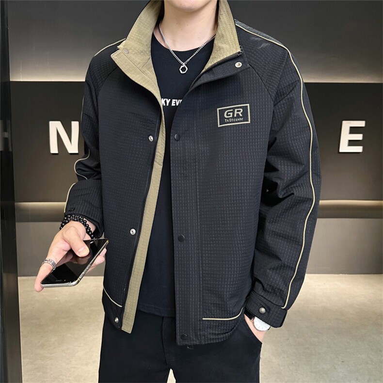 店主风2025秋季款夹克外套男士立领品质秋款C317-J6612-P115,男装夹克,电商C317