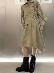 JY设计师款风衣式连衣裙图片