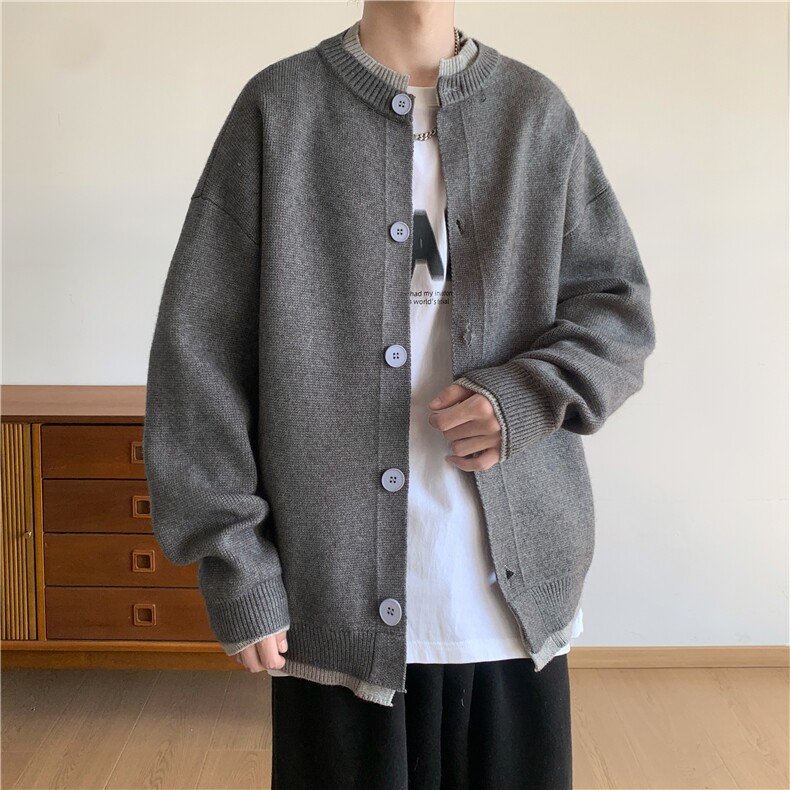 现货假两件毛衣开衫针织衫外套情侣装W8608-P65,男装针织衫/毛衣,星座1212
