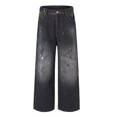 潮流宽松直筒休闲裤高街潮牌牛仔裤A161-K5400-P65108元，男装牛仔裤，电商A161