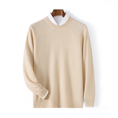 2025年秋季圆领长袖商务绅士时尚百搭通勤男士羊毛衫，男装羊毛衫，赛冬羊绒
