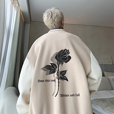 摇粒绒棒球服男大码开衫卫衣男夹克BF86279-P65，男装夹克，电商A040