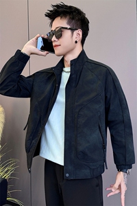 JK8609-P98控138男做旧外套潮流时尚男装上衣2025新款春秋季衣服图片