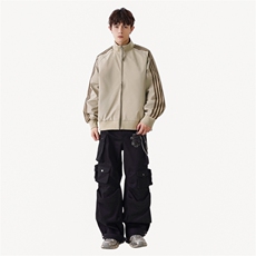立领开衫夹克男2026新款拉链卫衣条纹运动休闲外套JK02567-P75，男装夹克，星座308B-2