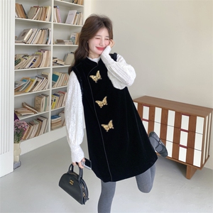新款现货，数据好丝绒背心裙两件套2C093-6690-P185-K288图片