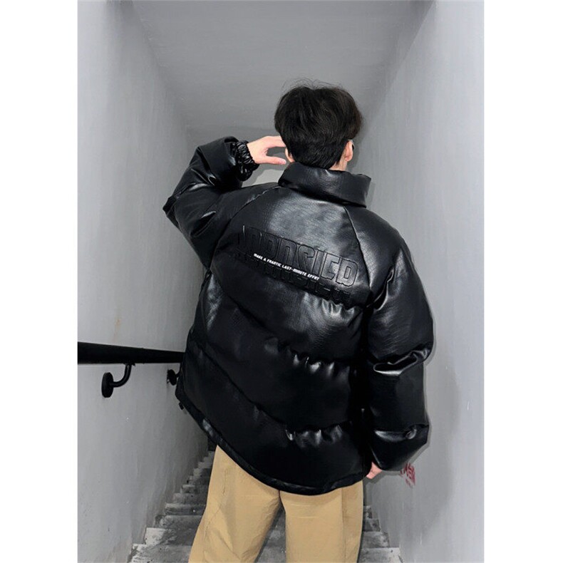 307A/M6651/P128高品质情侣PU皮羽绒棉服面包服宽松男女棉衣外套,男装棉衣,星座307A