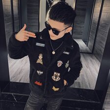 社会小伙冬季羊羔毛夹克毛呢休闲棉衣外套大货主推M902-P128控160，男装毛呢大衣，星座308A