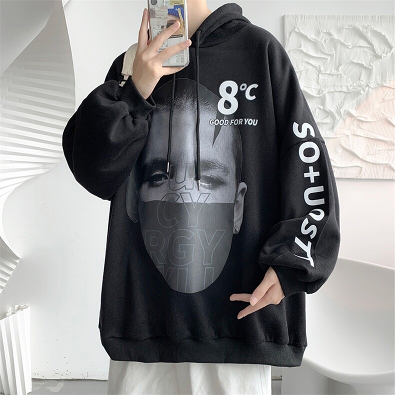 oversize潮牌男装连帽卫衣情侣外套潮帽衫 XZ514-2-W8821-P43图片
