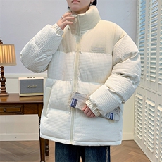 灯芯绒拼接棉衣冬季立领宽松情侣面包服XZ225-3-MF8099-P85控125，男装棉衣，星座225-3