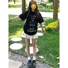 T0646-P25小众字母设计男女款纯棉字母印花短袖，男装T恤，星座617A-2