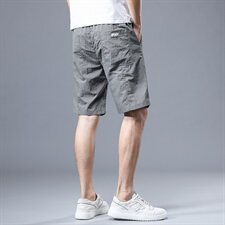 冰丝休闲裤男短裤宽松直筒夏季薄款潮流百搭帅气五分裤tnZ106-P30，男装休闲裤，星座509