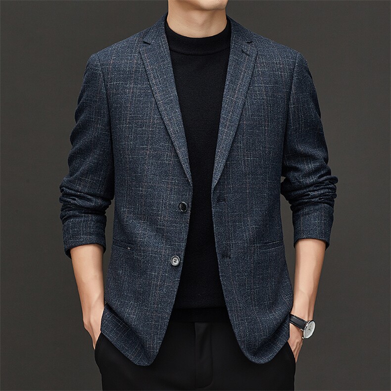 西服外套秋季新款商务单西潮流修身帅气韩版男西装 JZ2210-P160图片