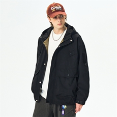 新款硬汉风户外夹克男连帽纯色上衣冲锋衣外套A157B-J2527-特P80，男装夹克，电商A157B